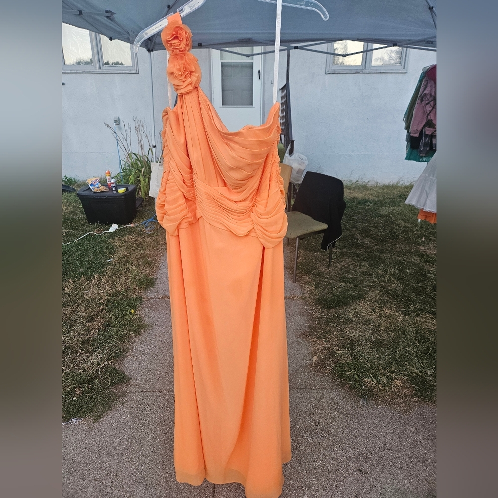 David's Bridal Dress size 16 Tangerine